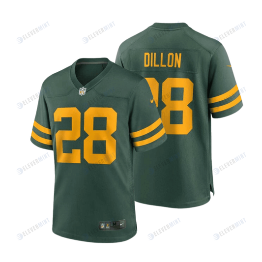 A. J. Dillon 28 Green Bay Packers 50s Classic Men Game Jersey - Green & Gold